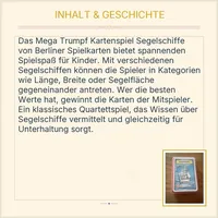 Segelschiffe Mega Trumpf Quartett Berliner Spielkarten Kartenspiel 8206 3