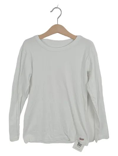 JAKO-O Langarmshirt Kinder Gr. 140/146 Weiß Basic Baumwolle