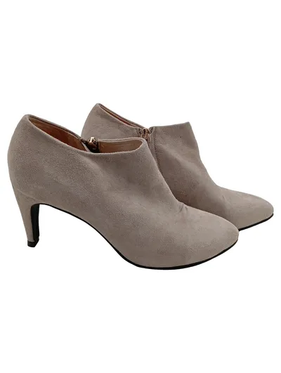 SHOE THE BEAR Damen Stiefeletten Beige Wildleder Reißverschluss Gr. 39 Elegant