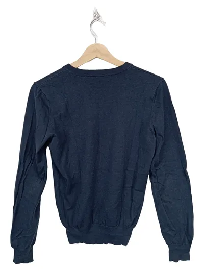 Armani Jeans Pullover V-Ausschnitt Damen Gr. 36 S Blau Casual