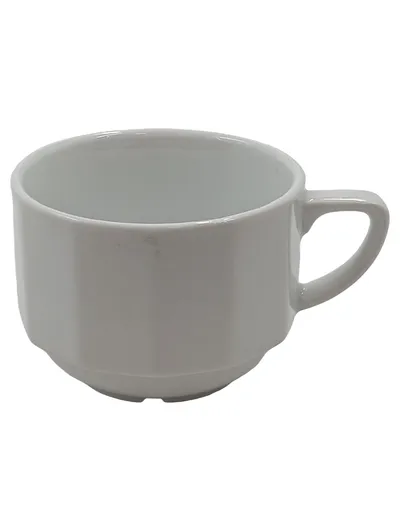 Graf von Henneberg Kaffeetasse Porzellan Weiß 250ml Klassisch