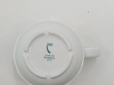 Graf von Henneberg Kaffeetasse Porzellan Weiß 250ml Klassisch