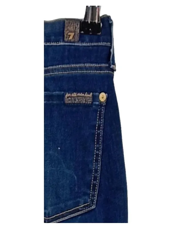 7 For All Mankind The Skinny Damen Jeans Skinny Fit Blau Gr. 38 W29 3