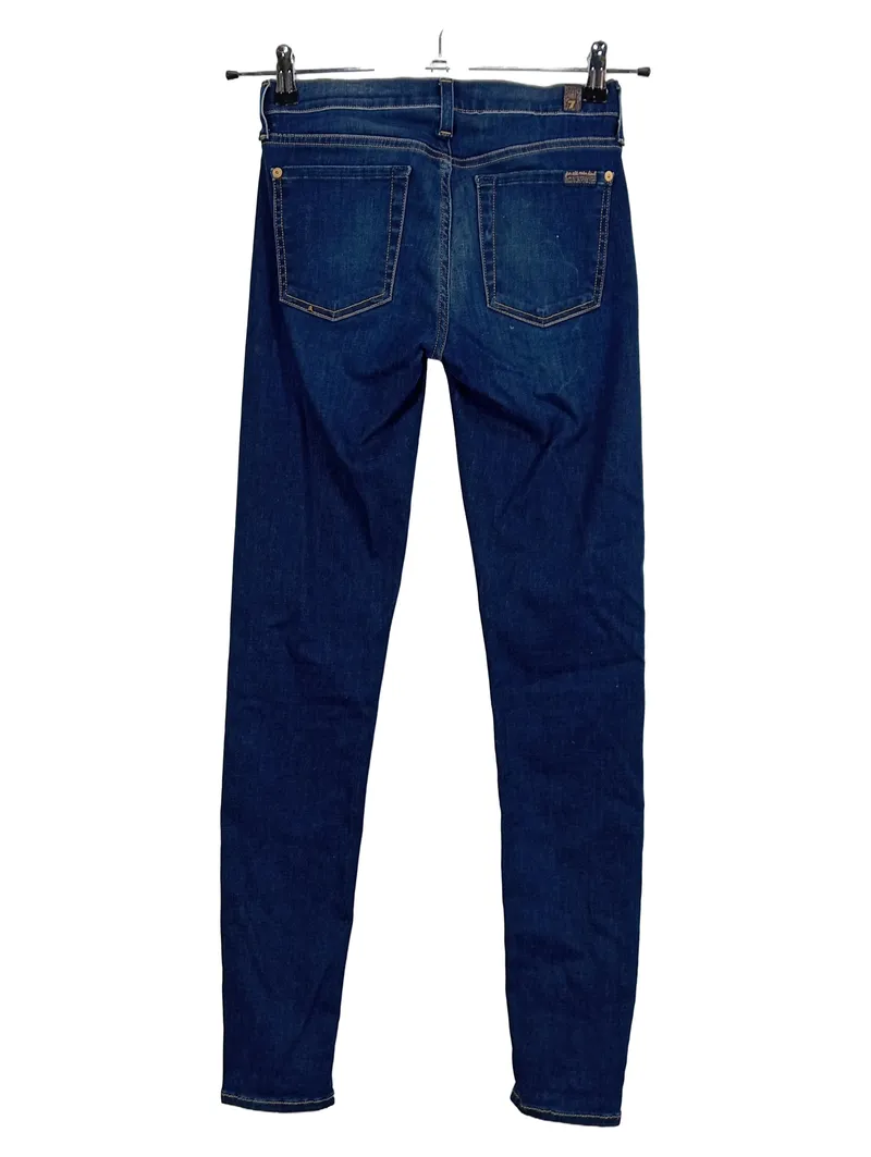 7 For All Mankind The Skinny Damen Jeans Skinny Fit Blau Gr. 38 W29 4