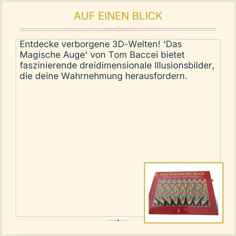 Das Magische Auge Tom Baccei Dreidimensionale Illusionsbilder arsEdition 2