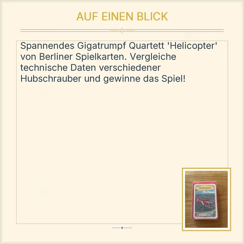 Berliner Spielkarten Kartenspiel Helicopter Gigatrumpf Quartett Hubschrauber 2