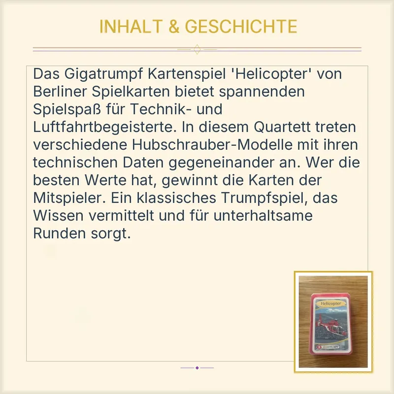 Berliner Spielkarten Kartenspiel Helicopter Gigatrumpf Quartett Hubschrauber 3