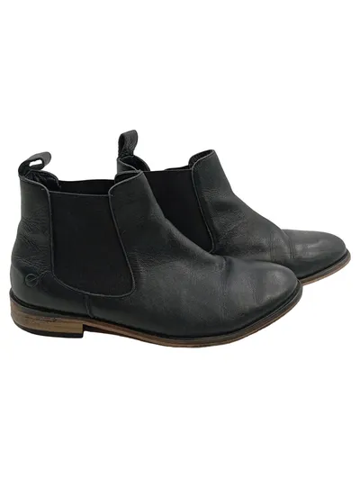 Paul Vesterbro Damen Stiefeletten Chelsea Boots Leder Schwarz Gr. 39