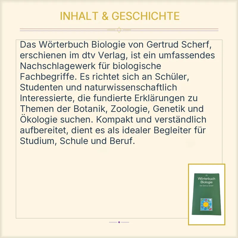 Wörterbuch Biologie Gertrud Scherf dtv Taschenbuch Fachbuch Nachschlagewerk 3