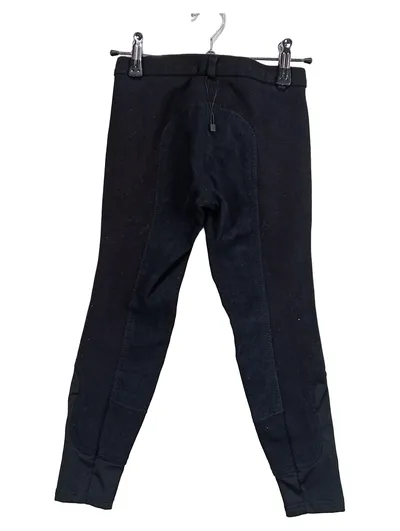 KANTRIE Reithose Kinder Gr. 134 Schwarz Sportlich Baumwolle