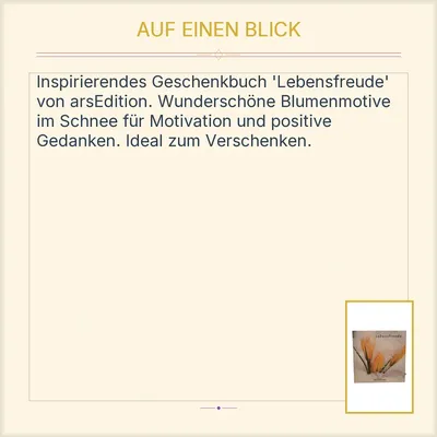 arsEdition Geschenkbuch Lebensfreude Inspiration & Motivation Natur