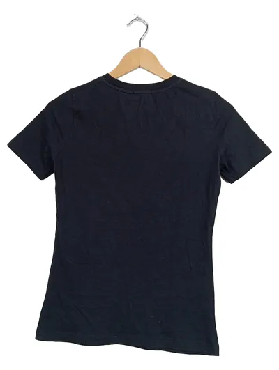ARMEDANGELS Damen T-Shirt Gr. 36 S Schwarz Blumen Print Casual Kurzarm