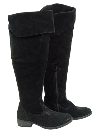 Tamaris Damen Stiefel Schwarz Leder Gr. 37 Elegant