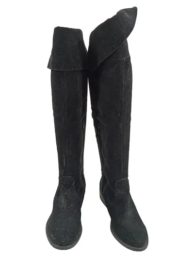 Tamaris Damen Stiefel Schwarz Leder Gr. 37 Elegant