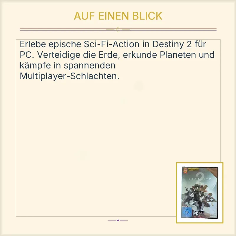 Destiny 2 PC Spiel Bungie Action Shooter Sci-Fi Multiplayer USK 16 3