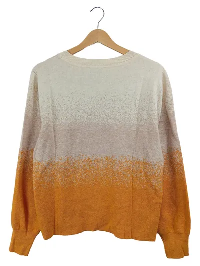 Desigual Damen Pullover Strickpullover Ombre-Look Beige Gr. 42 XL