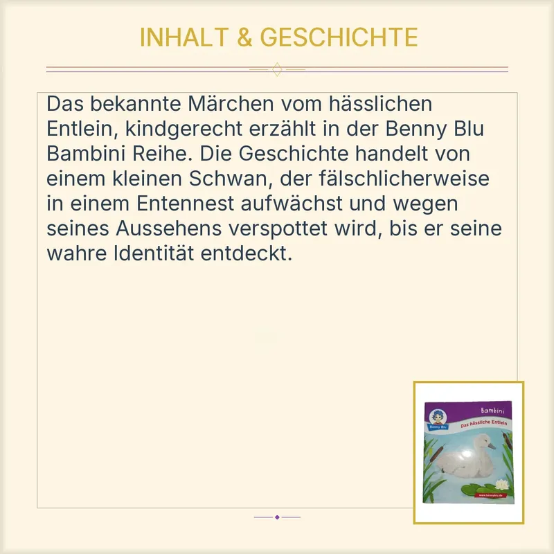 Benny Blu Bambini Das hässliche Entlein Kinderbuch Vorlesebuch Märchen 4