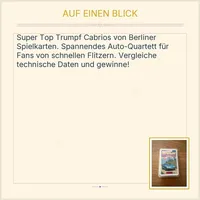 Super Top Trumpf Cabrios Berliner Spielkarten Auto Quartett Kartenspiel 2