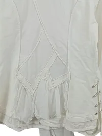 Elisa Cavaletti Bluse Damen Gr. 38 Weiß Applikationen Casual Langarm 6