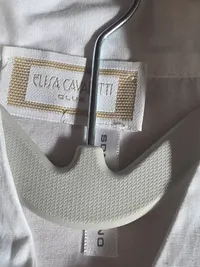 Elisa Cavaletti Bluse Damen Gr. 38 Weiß Applikationen Casual Langarm 7