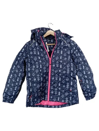 Crivit Kinder Mädchen Winterjacke Gr. 146/152 Blau Ethno-Muster