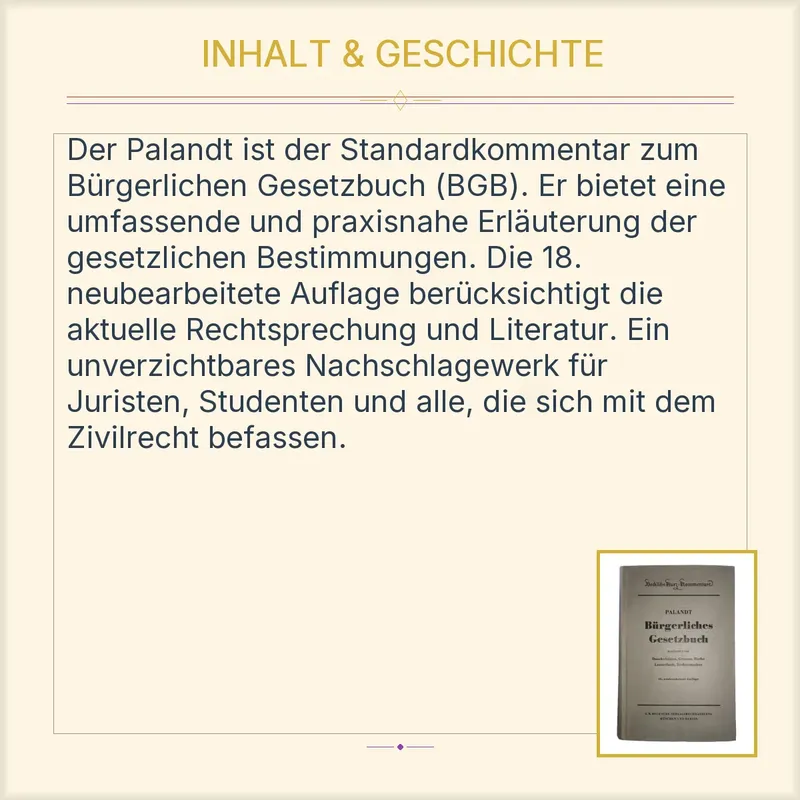 Bürgerliches Gesetzbuch Palandt 18. Auflage C.H. Beck 3
