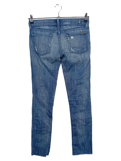 7 For All Mankind Roxanne Destroyed Jeans Damen Blau W25