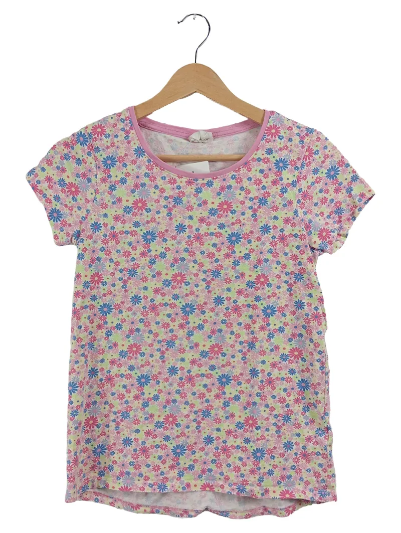 Famy Kinder T-Shirt Gr. 158, 164 Mehrfarbig Blumenmuster Kurzarm 2
