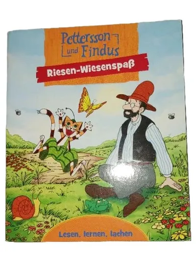 Pettersson und Findus Riesen-Wiesenspaß Sven Nordqvist Kinderbuch Lesen lernen