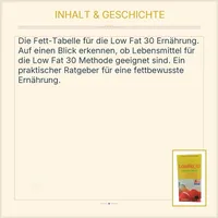 Low Fat 30 Die Fett-Tabelle Gabi Schierz Ratgeber Gesundheit Ernährung Abnehmen 3
