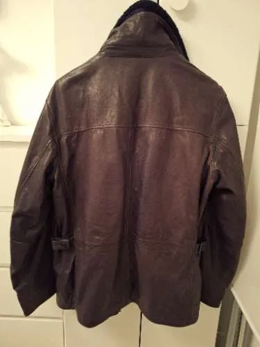 Strellson Herren Lederjacke Braun Gr. 52 XL Casual