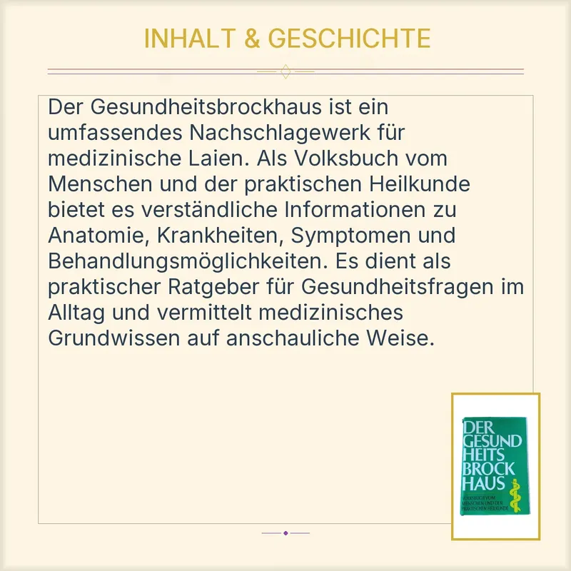 Der Gesundheitsbrockhaus F.A. Brockhaus Volksbuch vom Menschen Heilkunde 3