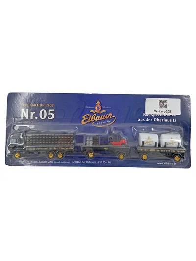 Eibauer Modell LKW MAN TGA 18530 Bierspezialitäten Nr. 05 Schwarz