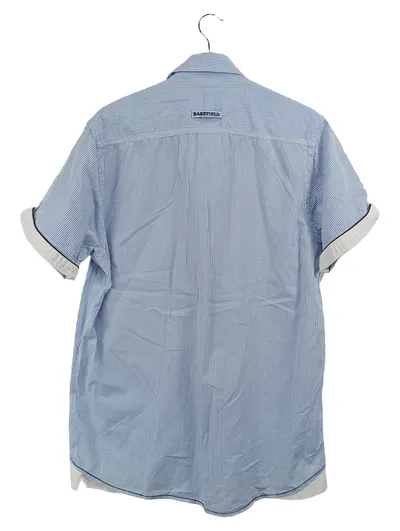 Basefield Freizeithemd Herren Kurzarm Gestreift Blau Gr. 50 L