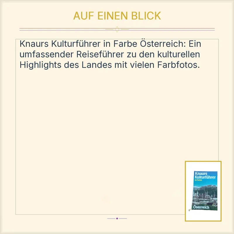 Knaurs Kulturführer in Farbe Österreich Reiseführer Droemer Knaur 3