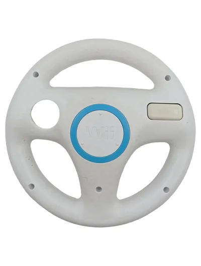 Nintendo Wii Wheel Gaming Lenkrad Weiß RVL-024 Controller Zubehör