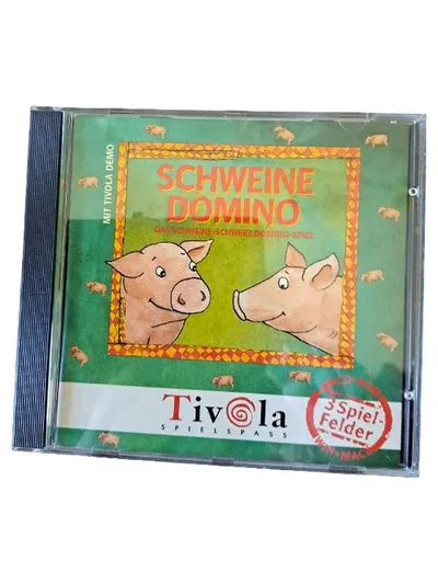 Tivola Schweine Domino PC Mac CD-ROM Lernspiel Kinder Spiel