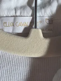 Elisa Cavaletti Damen Bluse Weiß Gr. 38 Rüschen Zierknöpfe Romantisch 4