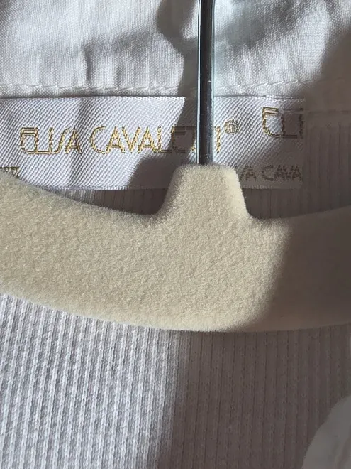 Elisa Cavaletti Damen Bluse Weiß Gr. 38 Rüschen Zierknöpfe Romantisch 4
