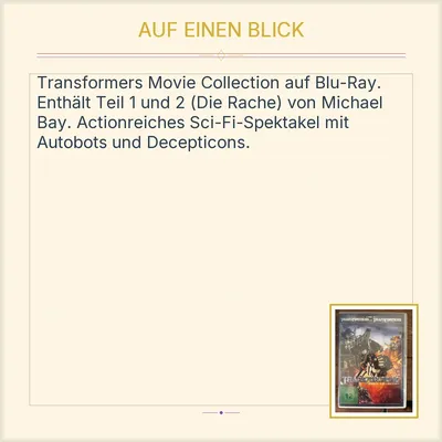 Transformers Movie Collection 2-Disc-Set Blu-Ray Michael Bay Science-Fiction