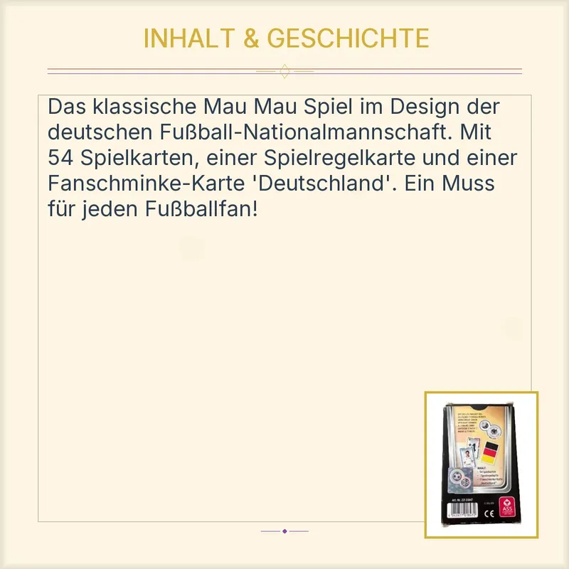 ASS Altenburger DFB Mau Mau Kartenspiel 55 Karten Fußball Nationalmannschaft 4