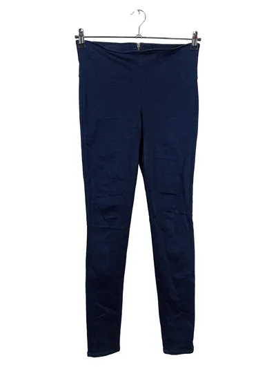Markenlos Stoffhose Damen Blau Gr. 38 W29 Reißverschluss Casual