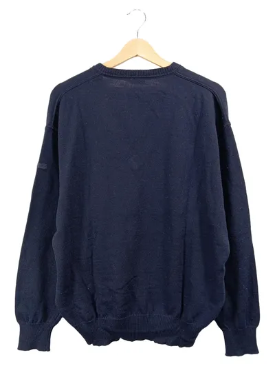 MAERZ Muenchen Herren Pullover V-Ausschnitt Blau Gr. 54 XXL Klassisch