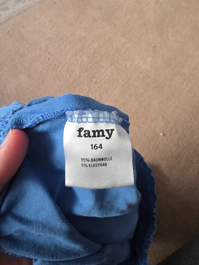 Famy Kinder Shorts Kurze Hose Blau Gr. 164 Baumwolle Basic 3