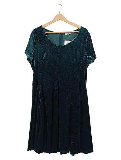 Ashley Brooke Cocktailkleid Abendkleid Grün Glitzer Gr. 44