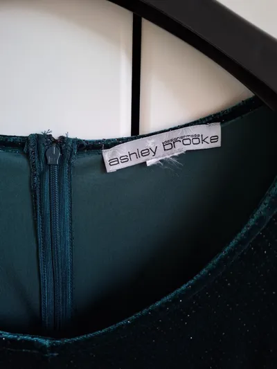 Ashley Brooke Cocktailkleid Abendkleid Grün Glitzer Gr. 44