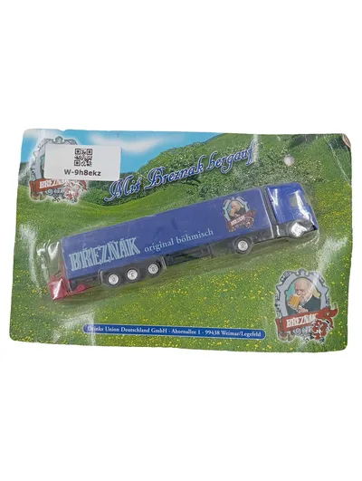 Březňák LKW Modellauto Sattelzug original böhmisch Werbetruck Blau 20cm