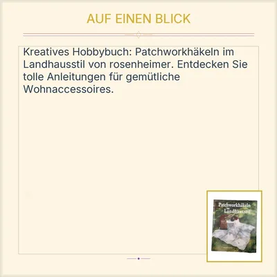 Patchworkhäkeln im Landhausstil Rosenheimer Verlagshaus Hobbybuch Häkeln