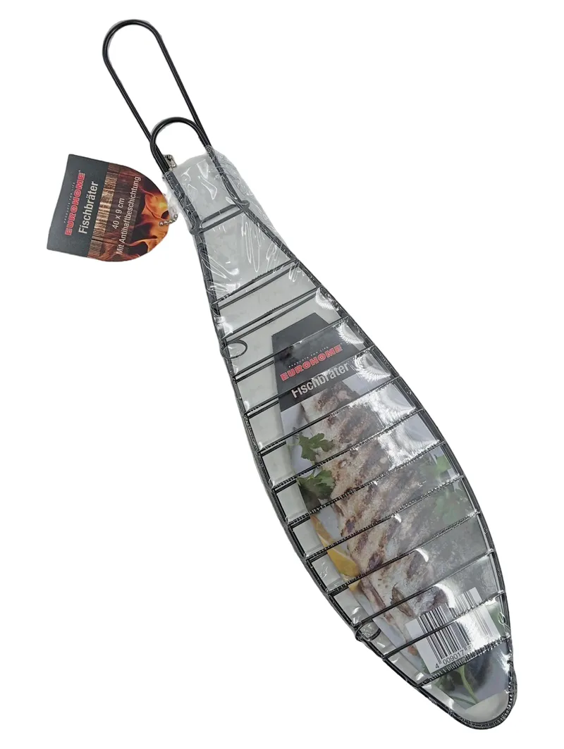 EUROHOME Fischbräter Fischgriller Grillguthalter 40x9 cm Antihaftbeschichtung 1