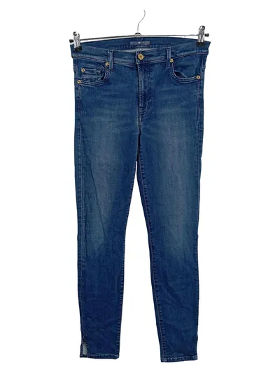 7 For All Mankind Damen Jeans Hose Blau W30 Gr. 38 M Regular Fit Casual